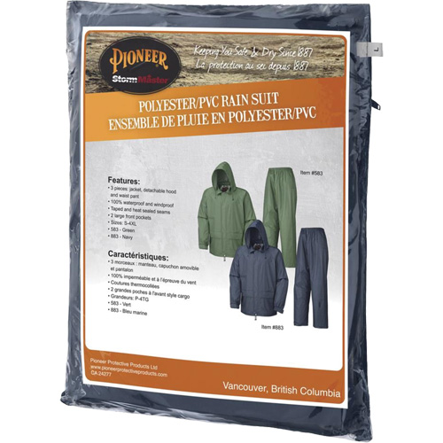 583 Rain Suit, Polyester/PVC, Small, Green Nia-Chem Ltd.