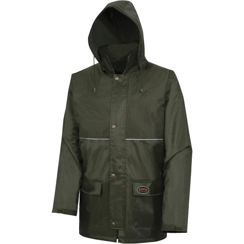 D8120J Nailhead Ripstop Tree Planter Hooded Jacket, Polyester/PVC, X-Small, Green Nia-Chem Ltd.
