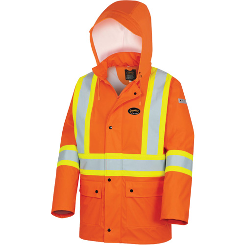 5892PKT Veste de s&eacute;curit&eacute; imperm&eacute;able &agrave; haute visibilit&eacute; ignifuge, T-petit, Orange haute visibilit&eacute; Nia-Chem Ltd.