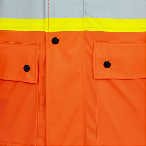5892PKT Veste de s&eacute;curit&eacute; imperm&eacute;able &agrave; haute visibilit&eacute; ignifuge, T-petit, Orange haute visibilit&eacute; Nia-Chem Ltd.