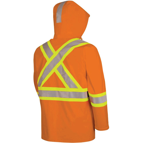5880 Manteau de pluie ignifuge et protection contre les &eacute;clats d'arc &eacute;lectrique, T-petit, Orange haute visibilit&eacute;, 10 cal/cm² Nia-Chem Ltd.
