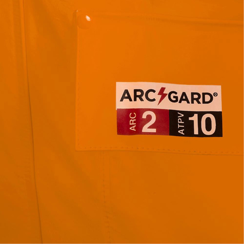 5880 Manteau de pluie ignifuge et protection contre les &eacute;clats d'arc &eacute;lectrique, T-petit, Orange haute visibilit&eacute;, 10 cal/cm² Nia-Chem Ltd.