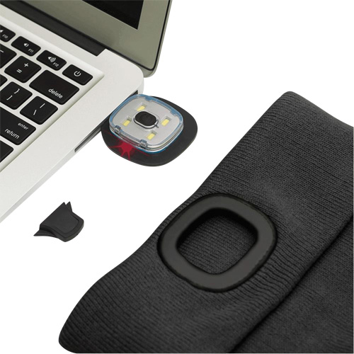 5678 Knit Toque with LED Headlight, Fleece Lining, One Size, Black Nia-Chem Ltd.