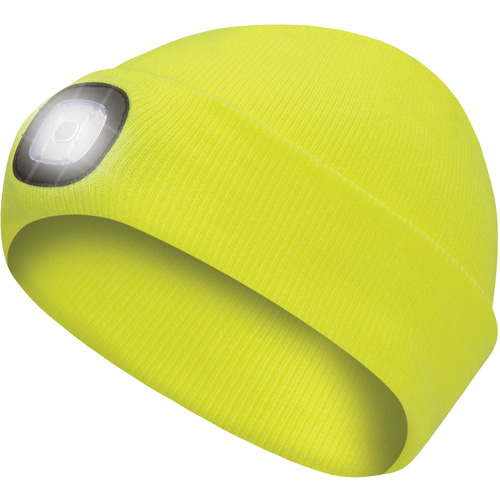 5676 Knit Toque with LED Headlight, Fleece Lining, One Size, High Visibility Yellow Nia-Chem Ltd.