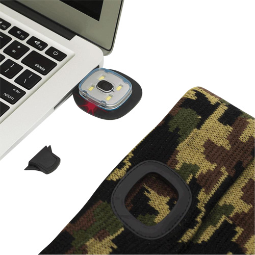 5677 Knit Toque with LED Headlight, Fleece Lining, One Size, Camo Nia-Chem Ltd.