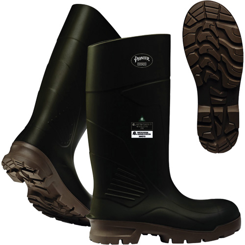 B405FUL.GR Bottes &agrave; plaque d'acier Pioneer, Polyur&eacute;thane, Embout Acier, Pointure 4, Semelle R&eacute;sistant aux perforations Nia-Chem Ltd.