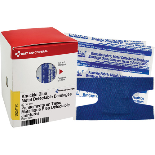 Knuckle Blue Detectable Bandages, Knuckle, Fabric Metal Detectable, Sterile Nia-Chem Ltd.