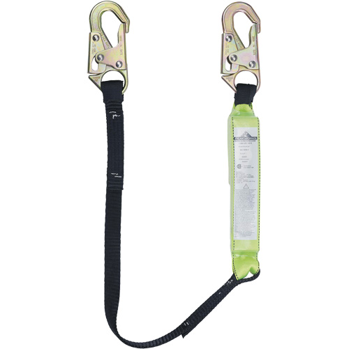 SA-6400-4 Shock Absorbing Lanyard, 4', Snap Hook Center, Snap Hook Leg Ends, Polyester Nia-Chem Ltd.