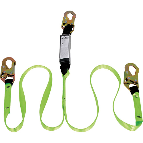 SA-54000-4 Shock Absorbing Lanyard, 4', Snap Hook Center, Snap Hook Leg Ends, Polyester Nia-Chem Ltd.