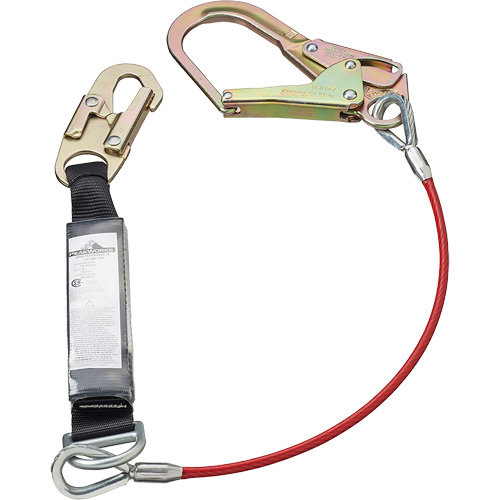 SA-5502-4 Shock Absorbing Lanyard, 4', Rebar Hook Center, Snap Hook Leg Ends, Polyester Nia-Chem Ltd.