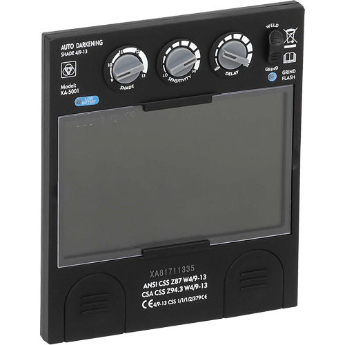 Filtre dobscurcissement automatique large &agrave; intensit&eacute; variable Advantage Plus, 5-1/4" la x 4-1/2" h Champ de vision, Pour utilisation avec S26200 Nia-Chem Ltd.