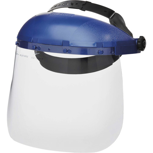 Masque protecteur avec coque simple de la s&eacute;rie 390 Premium, Ac&eacute;tate, Suspension Rochet Nia-Chem Ltd.