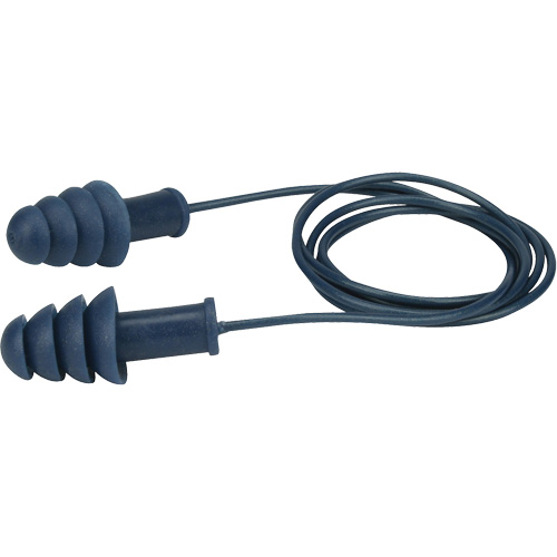 Metal-Detectable Reusable TPR Earplugs, Corded, Bulk - Box, 27 dB NRR, One-Size Nia-Chem Ltd.