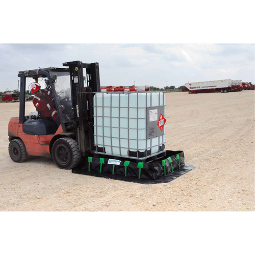 Ultra-Containment Berm&reg;, 1496 US gal. Capacity, 10' W x 20' L x 12" H, Stake Wall Nia-Chem Ltd.