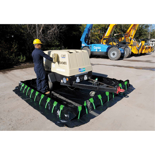 Ultra-Containment Berm&reg;, 1496 US gal. Capacity, 10' W x 20' L x 12" H, Stake Wall Nia-Chem Ltd.