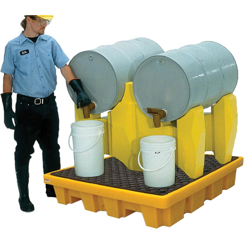 Syst&egrave;me de confinement Ultra-Drum sans drain pour 2 barils, 53" lo x 53" la x 44,8" ha, 1500 gal. US Capacit&eacute; Nia-Chem Ltd.