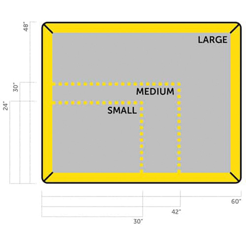 Medium Ultra-Filter Pad, 1.5 US Gal. Capacity, 3.5' W x 2.5' L x 3" H, Foam Wall Nia-Chem Ltd.