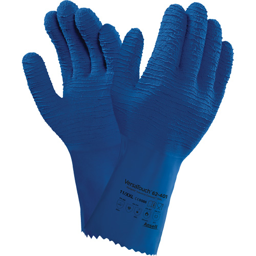 Alphatec&reg; 62-401 Gloves, Size 7, 12.6" L, Rubber Latex, Cotton Inner Lining Nia-Chem Ltd.
