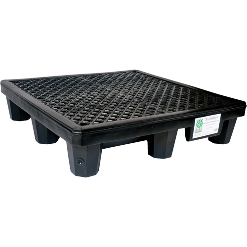 Ultra-Spill Pallet mod&egrave;le &eacute;conomique, 4 barils, Capacit&eacute; de d&eacute;versement 66 gal. US, 53" x 53" x 11,8" Nia-Chem Ltd.