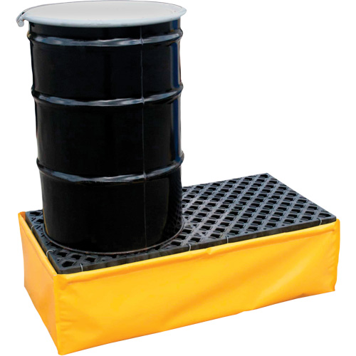 Ultra-Spill Pallet flexible, 2 barils, Capacit&eacute; de d&eacute;versement 66 gal. US, 48" x 24" x 14" Nia-Chem Ltd.