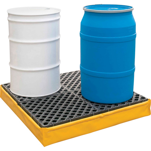 Ultra-Spill Pallet flexible, 4 barils, Capacit&eacute; de d&eacute;versement 66 gal. US, 48" x 48" x 7" Nia-Chem Ltd.