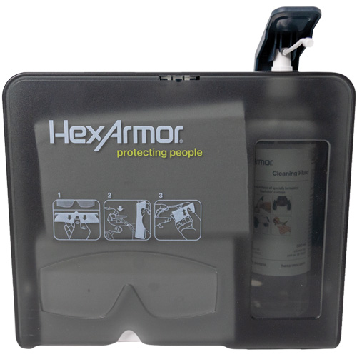 Wall Mounted Eyewear Cleaning Station, Metal, 11.8" L x 10.4" H Nia-Chem Ltd.