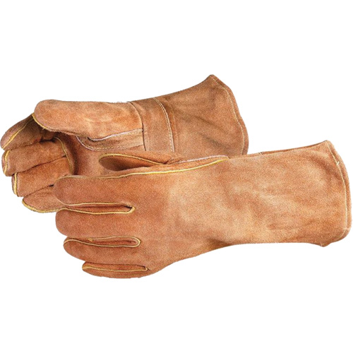 Endura&reg; 505BS Deluxe Brown Welding Gloves, Split Cowhide, Size Large Nia-Chem Ltd.