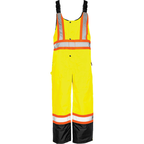 TO1 Winter Traffic Overalls, Polyester, Small, Black/High Visibility Lime-Yellow Nia-Chem Ltd.