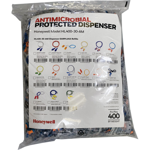 Recharge de bouchons doreille LT-30 pour le distributeur HL400, Vrac - Sac en poly, Avec cordon Nia-Chem Ltd.