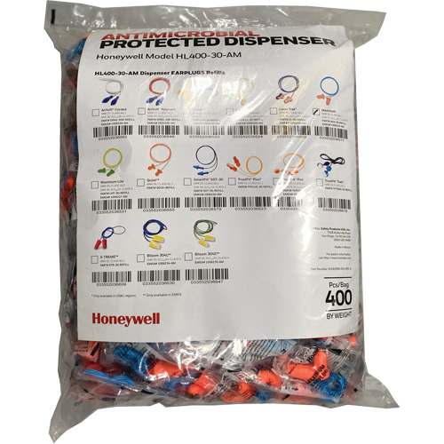 Max-30 Earplugs Refill for HL400 Dispenser, Bulk - Polybag, Corded Nia-Chem Ltd.