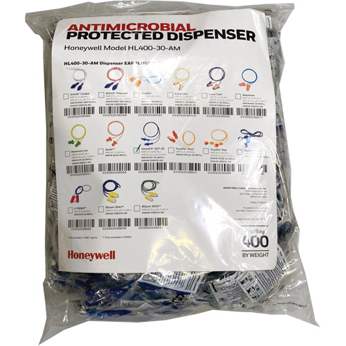 Recharge de bouchons doreille SDT-30 pour le distributeur HL400, Vrac - Sac en poly, Avec cordon Nia-Chem Ltd.