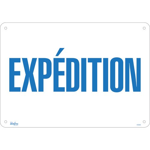 "Exp&eacute;dition" Sign, 14" x 20", Aluminum, French Nia-Chem Ltd.