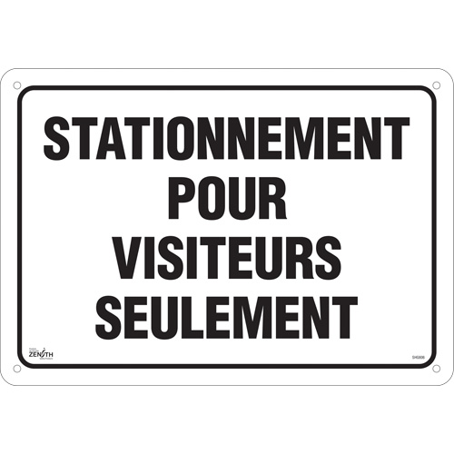 Enseigne  Stationnement pour visiteurs , 14" x 20", Aluminium, Français Nia-Chem Ltd.