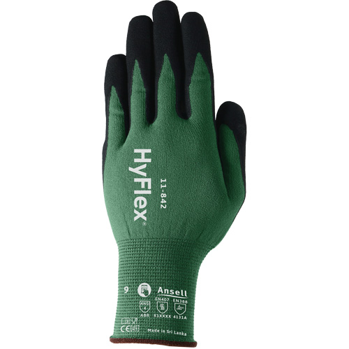 HyFlex&reg; 11-842 Sustainable Multi-Purpose Gloves, 5, Foam Nitrile Coating, 15 Gauge, Nylon Shell Nia-Chem Ltd.