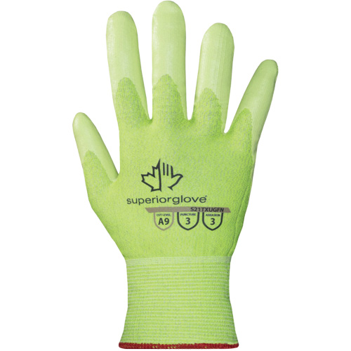 Gants haute visibilit&eacute; r&eacute;sistants &agrave; la coupe S21TXUGFN, Taille 5/2T-petit, Calibre 21, Rev&ecirc;tement Nitrile, Enveloppe en TenActiv, ASTM ANSI niveau A9 Nia-Chem Ltd.
