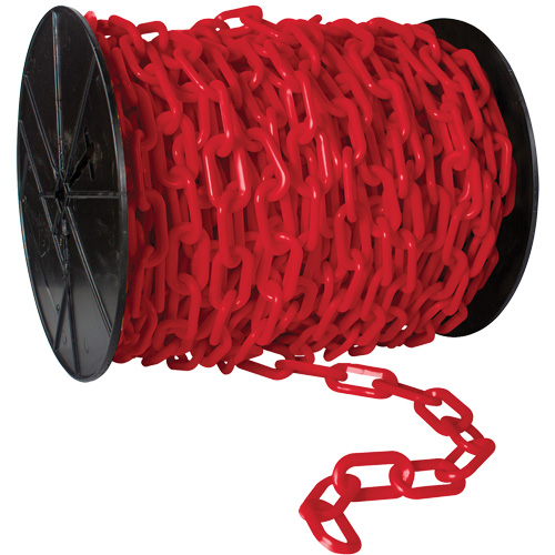 Heavy-Duty Plastic Safety Chain, Black, 2" Link, 100' Length Nia-Chem Ltd.