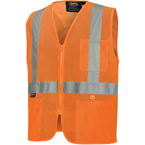 6943 Flame-Resistant Mesh Safety Vest, High Visibility Orange, Small, Polyester Nia-Chem Ltd.