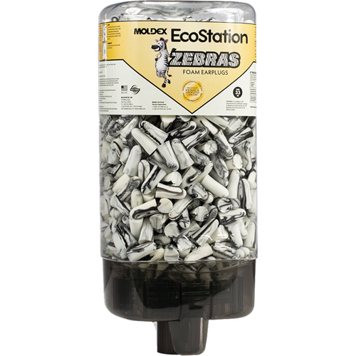 Distributeur de bouchons d'oreilles EcoStation avec des bouchons d'oreilles Zebras Nia-Chem Ltd.