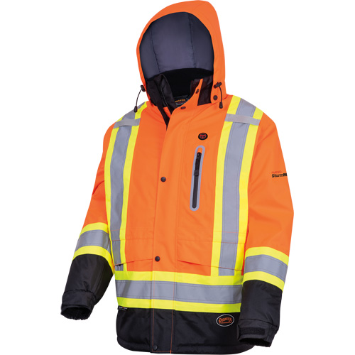 5407 Manteau de s&eacute;curit&eacute; imperm&eacute;able, isol&eacute;e et chauff&eacute;e, Hommes, Petit, Orange haute visibilit&eacute; Nia-Chem Ltd.