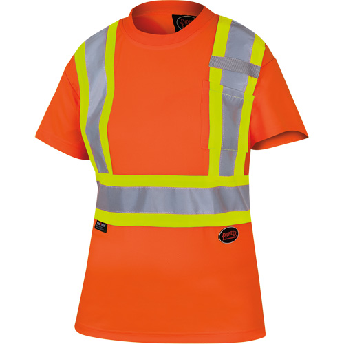 6948 T-shirt de s&eacute;curit&eacute; en il-de-perdrix pour femme, Polyester, T-petit, Orange haute visibilit&eacute; Nia-Chem Ltd.