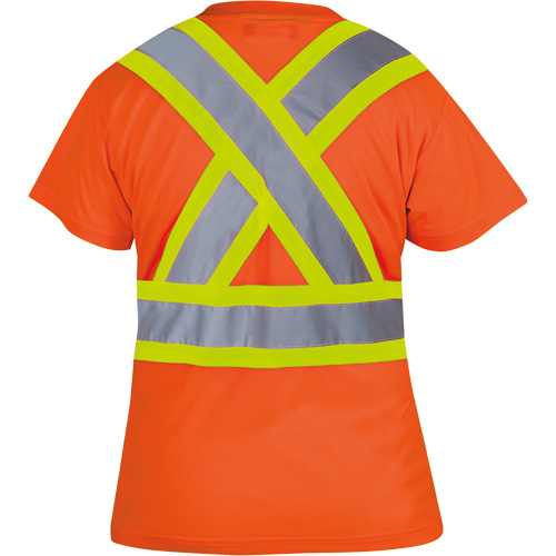 6948 T-shirt de s&eacute;curit&eacute; en il-de-perdrix pour femme, Polyester, T-petit, Orange haute visibilit&eacute; Nia-Chem Ltd.