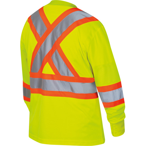 6969 Chandail de s&eacute;curit&eacute; &agrave; manches longues en il-de-perdrix pour femme, Polyester, T-petit, Jaune lime haute visibilit&eacute; Nia-Chem Ltd.