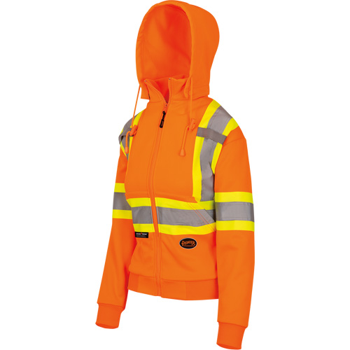 6924W Women's Fleece Hoodie with Zipper, Polyester, X-Small, High Visibility Orange Nia-Chem Ltd.