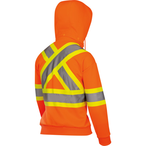 6924W Women's Fleece Hoodie with Zipper, Polyester, X-Small, High Visibility Orange Nia-Chem Ltd.
