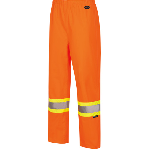 5627W Pantalon &agrave; bavette imperm&eacute;able pour femmes, Polyester/Polyur&eacute;thane, T-petit, Orange haute visibilit&eacute; Nia-Chem Ltd.