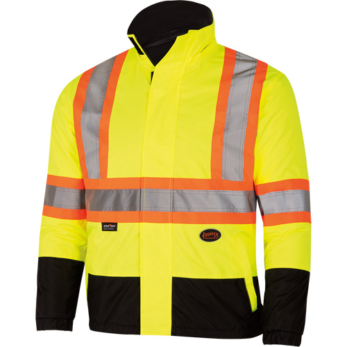 5771 Waterproof Reversible Safety Jacket, Polyester/Polyurethane, High Visibility Lime-Yellow, Small Nia-Chem Ltd.