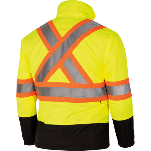 5771 Waterproof Reversible Safety Jacket, Polyester/Polyurethane, High Visibility Lime-Yellow, Small Nia-Chem Ltd.