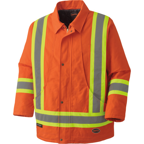 5537A Quilted Duck Safety Parka, High Visibility Orange, Small Nia-Chem Ltd.