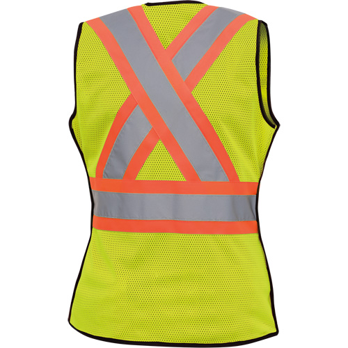 489 Women's High-Visibility Safety Tear-Away Vest, High Visibility Lime-Yellow, X-Small, Polyester Nia-Chem Ltd.