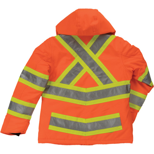 Manteau de s&eacute;curit&eacute; isolant et extensible pour femmes, Polyester, Orange haute visibilit&eacute;, T-Grand Nia-Chem Ltd.
